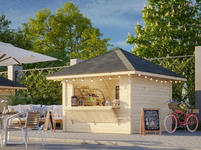 Kiosk Bianca 8,3kvm Sett 104 - Sommerbutikken.no