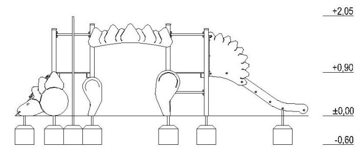 Leketårn/lekeapparat Stegosaurus - modell 3 - Sommerbutikken.no