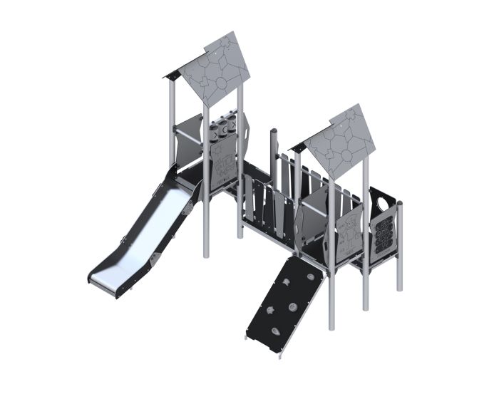 Leketårn med sklie og klatrevegg SMB-ZZCM-0003 - Sommerbutikken AS