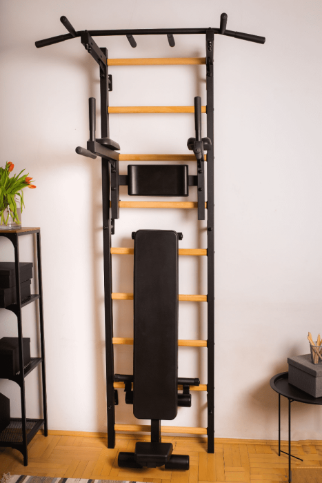 Ribbevegg med pull-ups bar og dipsstativ - Serie 310 - Sommerbutikken AS
