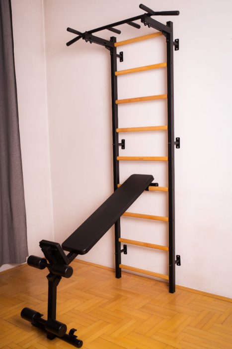 Ribbevegg med pull-ups bar og dipsstativ - Serie 310 - Sommerbutikken AS