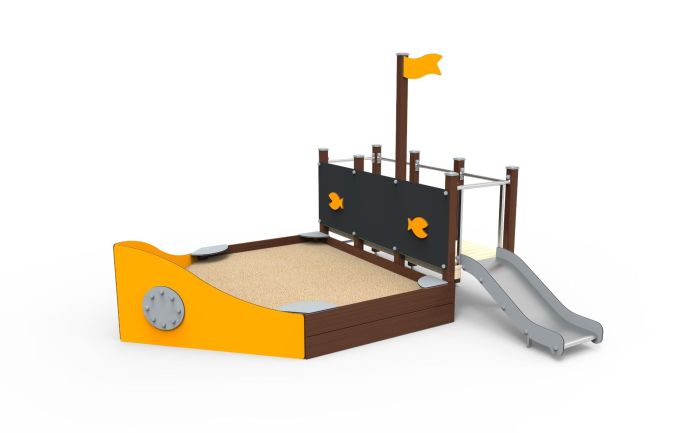 Sandkasseskip "Nemo" i tre - Sommerbutikken.no
