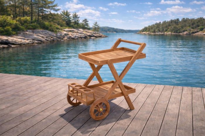 Serveringstralle Teak - Sommerbutikken.no