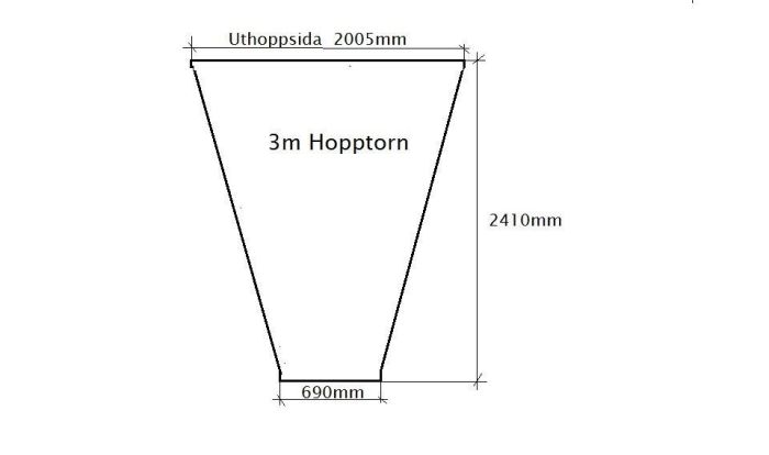 Stupetårn 3 meter med 3 uthop