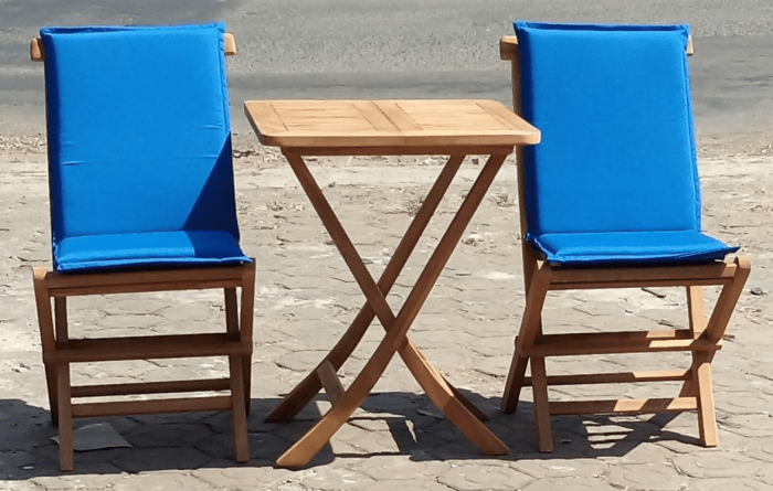 Cafèsett Torbjørnsskjær i teak - Sommerbutikken AS