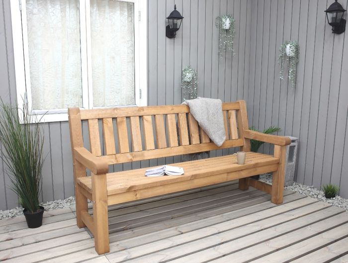 Sommerbutikken.no - Hagebenk Grenen 184cm