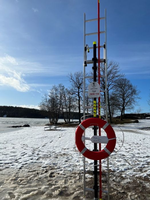 Komplett livredningsstasjon/livredningspost - 3,5 meter redningsstige 