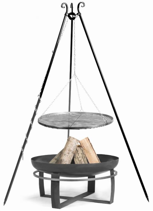 Sommerbutikken AS - Bålpannestativ 180cm - Eksempel med bålpanne