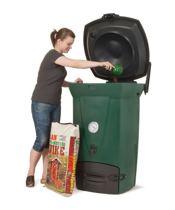 Sommerbutikken AS - Biolan Kompostbinge - Hurtigkomposter 220eco Grønn - Varmkompost