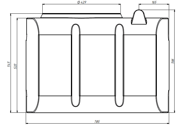 Vanntank 200 liter Blå SK