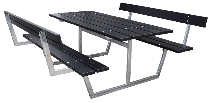 Sommerbutikken AS - Benkesett Picnic Rustik med rygg