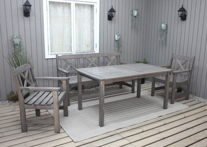 Hagemøbelsett Grabein Lux - Askegrå - Sommerbutikken.no