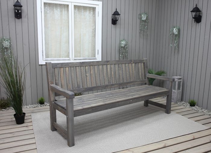 Hagebenk Brooklyn askegrå - Sommerbutikken.no