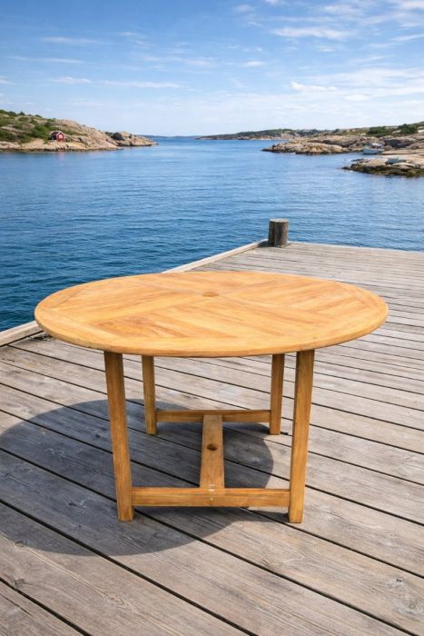 Hagebord Teak Ø100 og Ø120cm - Sommerbutikken.no