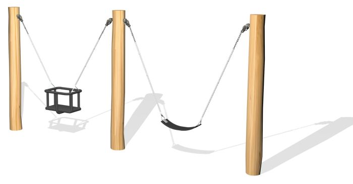 Huskestativ Robinia for småbarn dobbel - Sommerbutikken.no