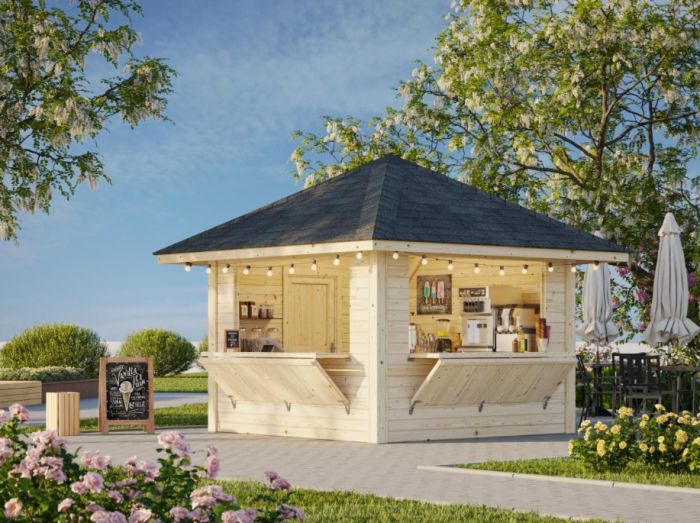 Kiosk Bianca 8,3kvm Sett 105 - Sommerbutikken.no