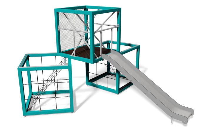 Lekeapparat Box modell 2 - Metall -Turkis - Sommerbutikken.no