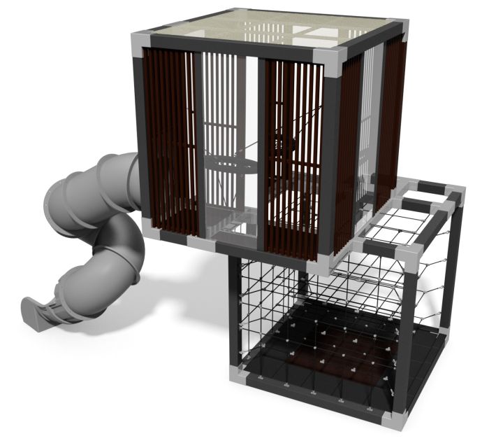 Lekeapparat Box modell 3 - Metall -Antrasitt - Sommerbutikken.no