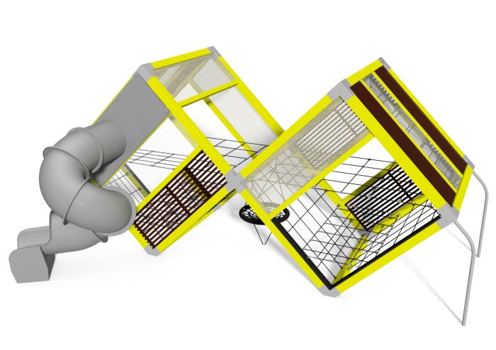 Lekeapparat Box modell 4 - Metall -Gul - Sommerbutikken.no