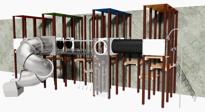 Lekeapparat Box "Veggen" - Limtre - Sommerbutikken.no