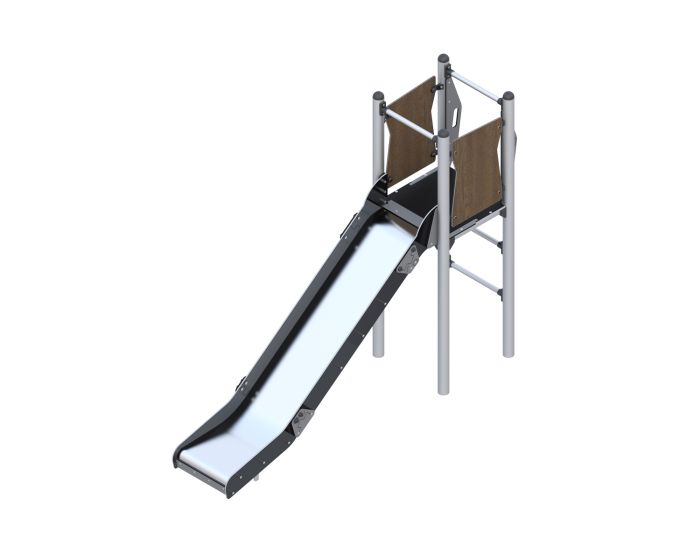 Leketårn enkeltstående med sklie SMB-ZZCW/0006 Wood - Sommerbutikken AS