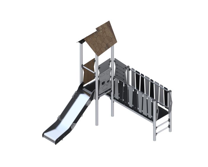 Leketårn med sklie og plattform Wood SMB-ZZCW/0002 - Sommerbutikken AS