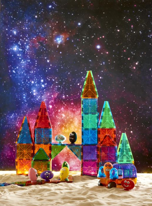 Magne-tiles transparent byggetsett 200 deler