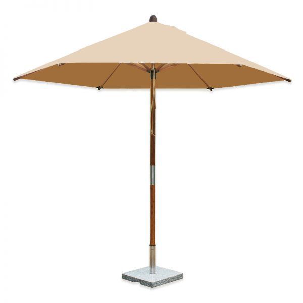 Parasoll Sirocco Bambus - Khaki Ø250cm - Sommerbutikken AS