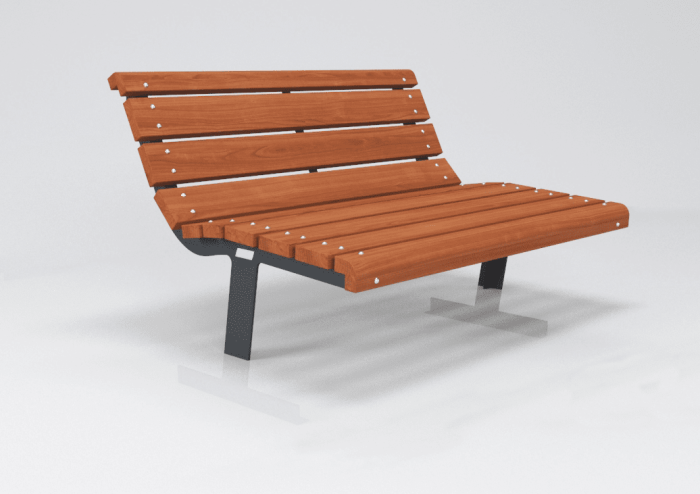 Parkbenk Wave-V2 MWL1.5U - Sommerbutikken AS