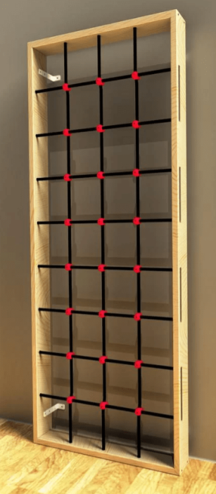 Ribbevegg med klatrenett 225x90cm - Sommerbutikken.no