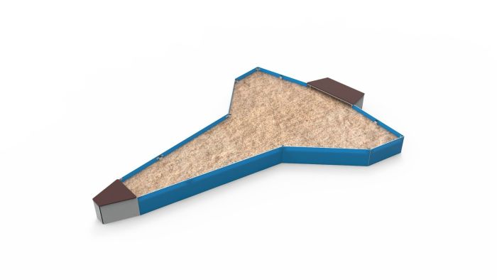 Sandkasse romskip - 6,47m x 4,41m - Sommerbutikken.no