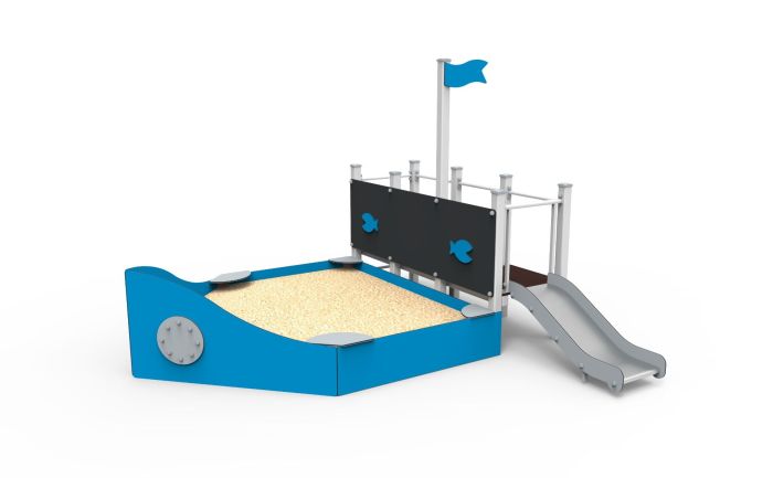 Sandkasseskip Nemo i metall - Sommerbutikken.no