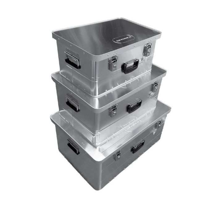 Sett med 3 stk Lettbokser for oppbevaring  - 1mm m/lås - Sommerbutikken AS