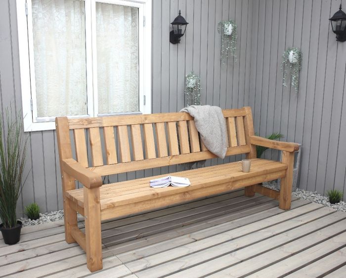 Sommerbutikken.no - Hagebenk Grenen 204 cm 