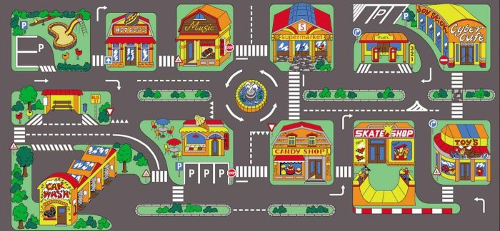 Sommerbutikken.no - Leketeppe Shopping 95 x 200cm