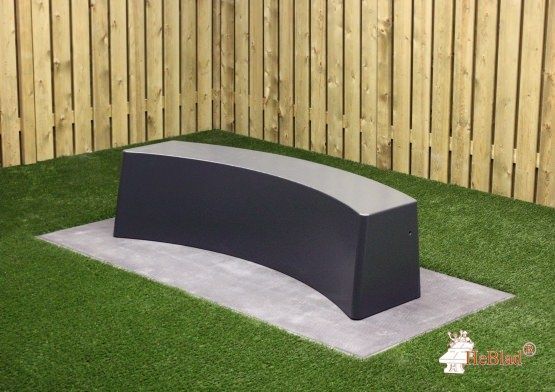 Sommerbutikken.no - Oval Parkbenk Lakkert Betong Heblad