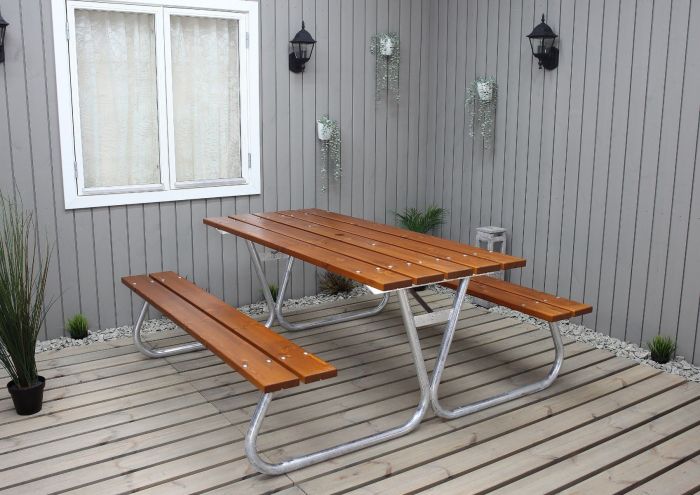 Sommerbutikken AS - Benkesett Picnic Stabil Cappucino