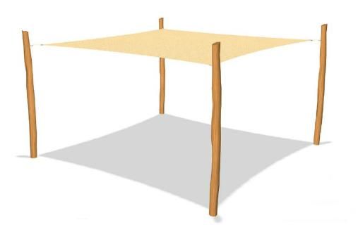 Sommerbutikken AS - Firkantet Solseil Robinia