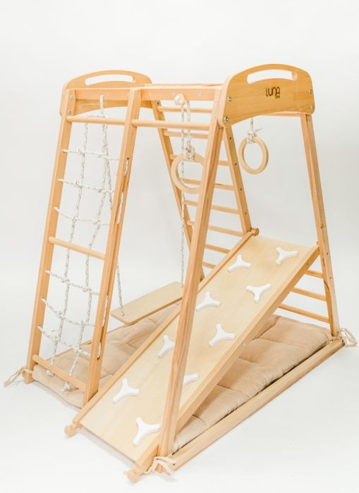 Sommerbutikken AS - Innendørs Aktivitetsstativ/ Klatrestativ Lunatoys Lakkert
