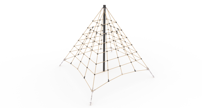 Sommerbutikken AS - Klatrepyramide 3m høyde Naturfarge
