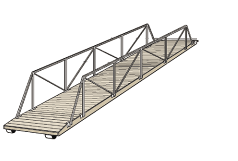 Sommerbutikken AS - Landgang SF med rekkverk