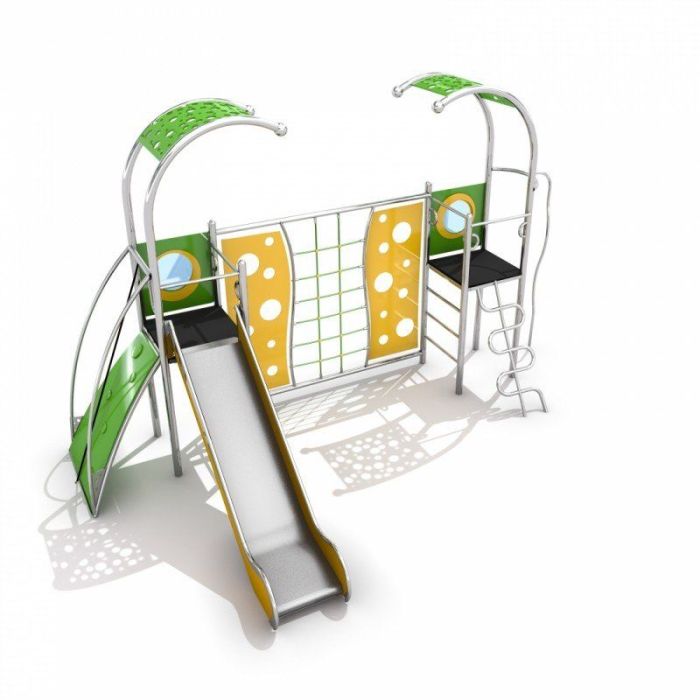 Sommerbutikken AS - Lekeplassapparat i rustfritt stål Domo 2-1