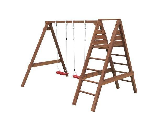 Sommerbutikken AS - Lekestativ Jonas Trykkimpregnert brun