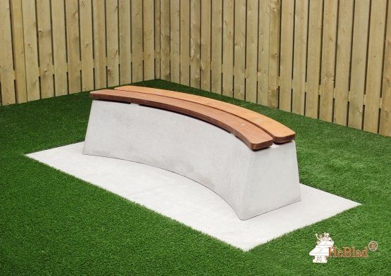 Sommerbutikken AS - Frittstående Parkbenk i betong HeBlad