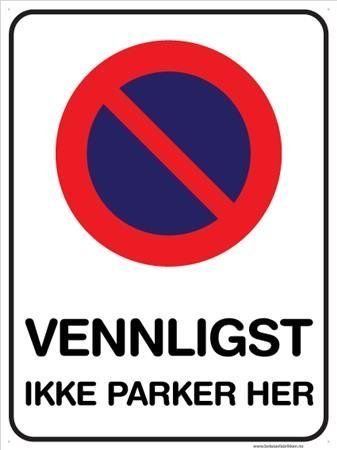 Sommerbutikken AS - Parkering Forbudt-skilt