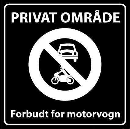 Sommerbutikken AS - Privatrettslig skilt - Forbudt for Motorvogn