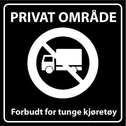 Sommerbutikken AS - Privatrettslig skilt - Forbudt for tunge kjøretøy