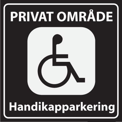 Sommerbutikken AS - Privatrettslig skilt - Handikap parkering