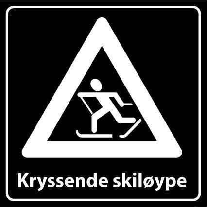 Sommerbutikken AS - Privatrettslig skilt - Kryssende skiløype