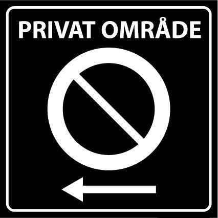 Sommerbutikken AS - Privatrettslig skilt - Parkering Forbudt Venstre